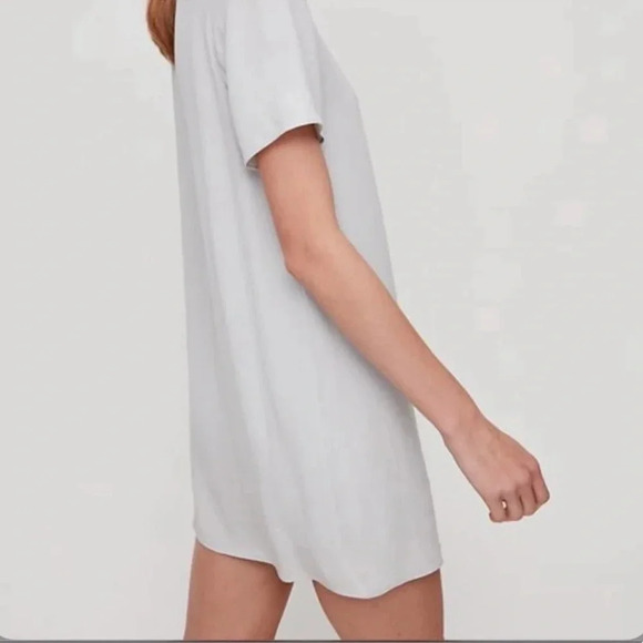 WILFRED FREE by ARITZIA Teigen Mini Shirt Dress in Lune L Taupe Gray Gauzy - Picture 10 of 10